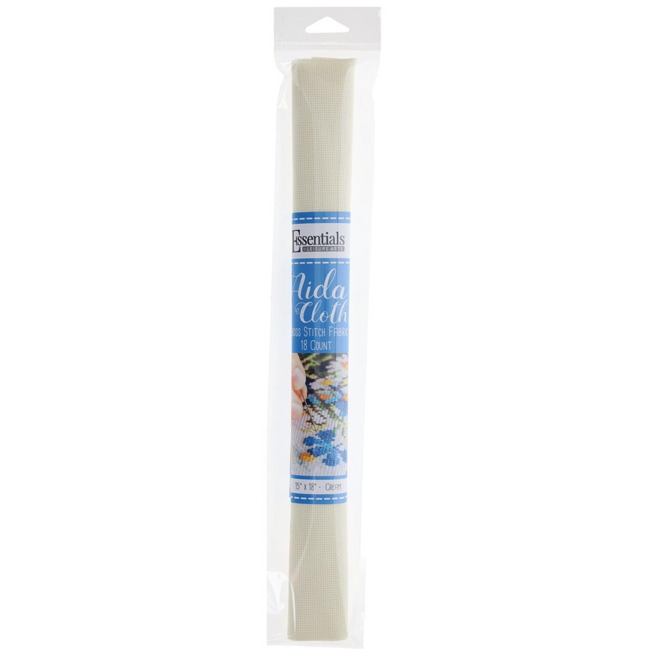 Essentials By Leisure Arts Aida Cloth, 18 Count, Cream, Cross Stitch Fabric, Embroidery Fabric, Cross Stitch Supplies For Crafting, Stitching, And Sewing Projects 15X18